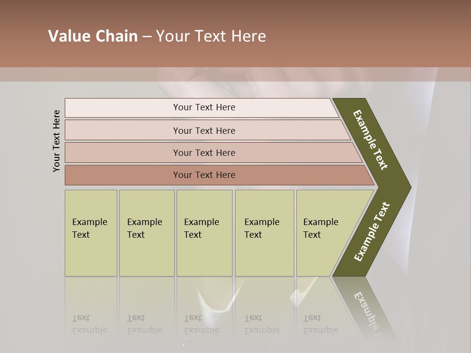 A Sad Businessman Rests His Hands On His Chin PowerPoint Template