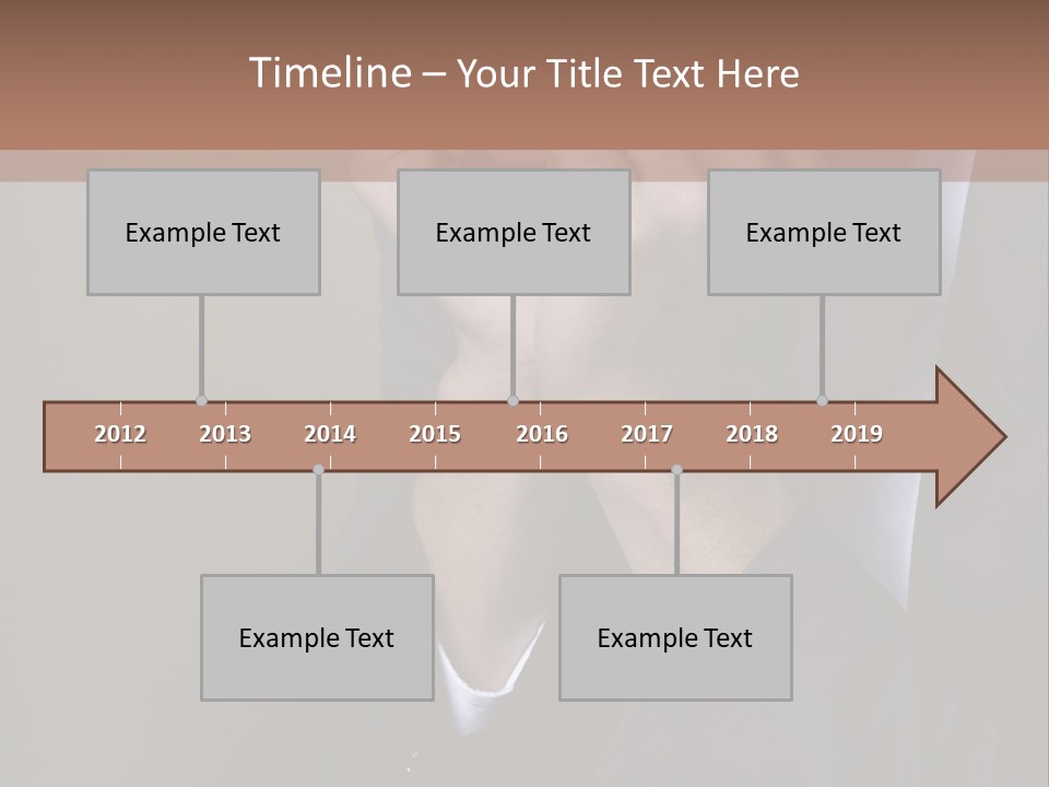 A Sad Businessman Rests His Hands On His Chin PowerPoint Template