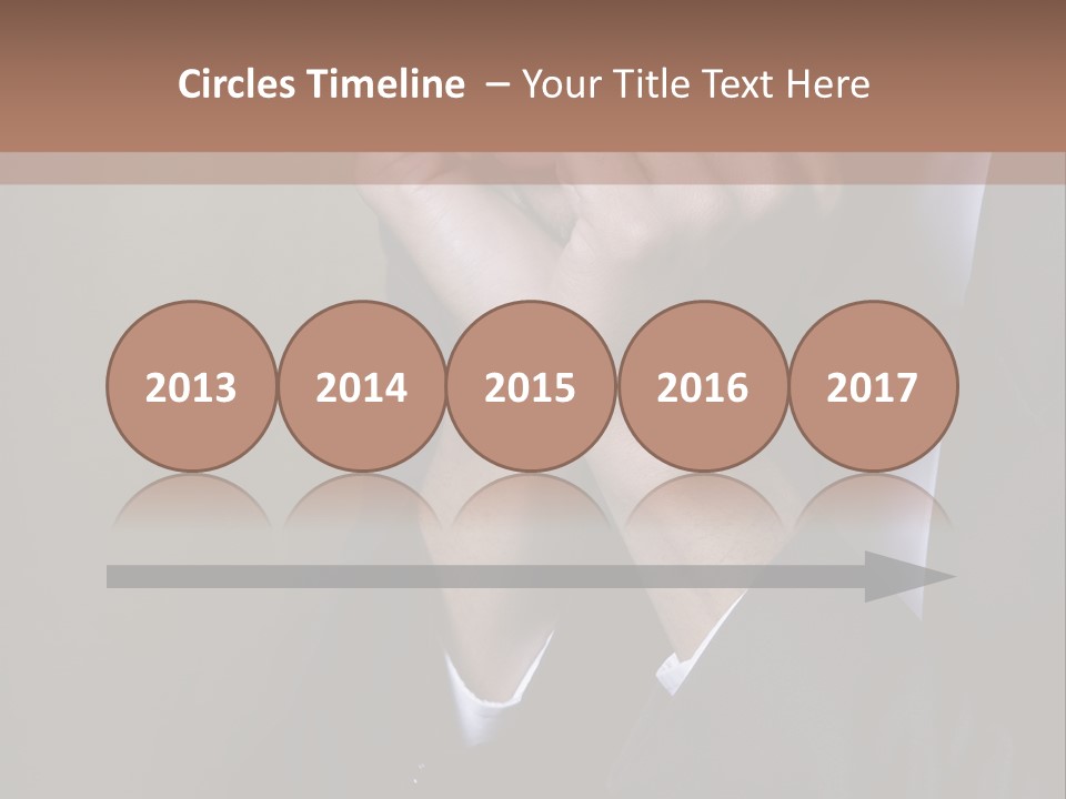 A Sad Businessman Rests His Hands On His Chin PowerPoint Template