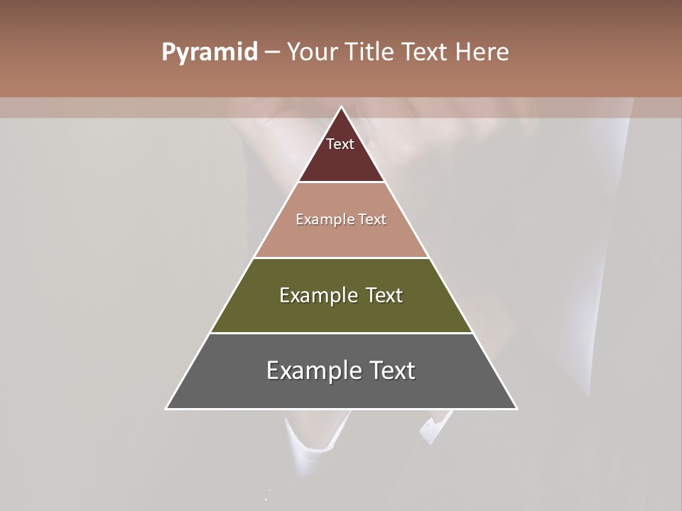 A Sad Businessman Rests His Hands On His Chin PowerPoint Template