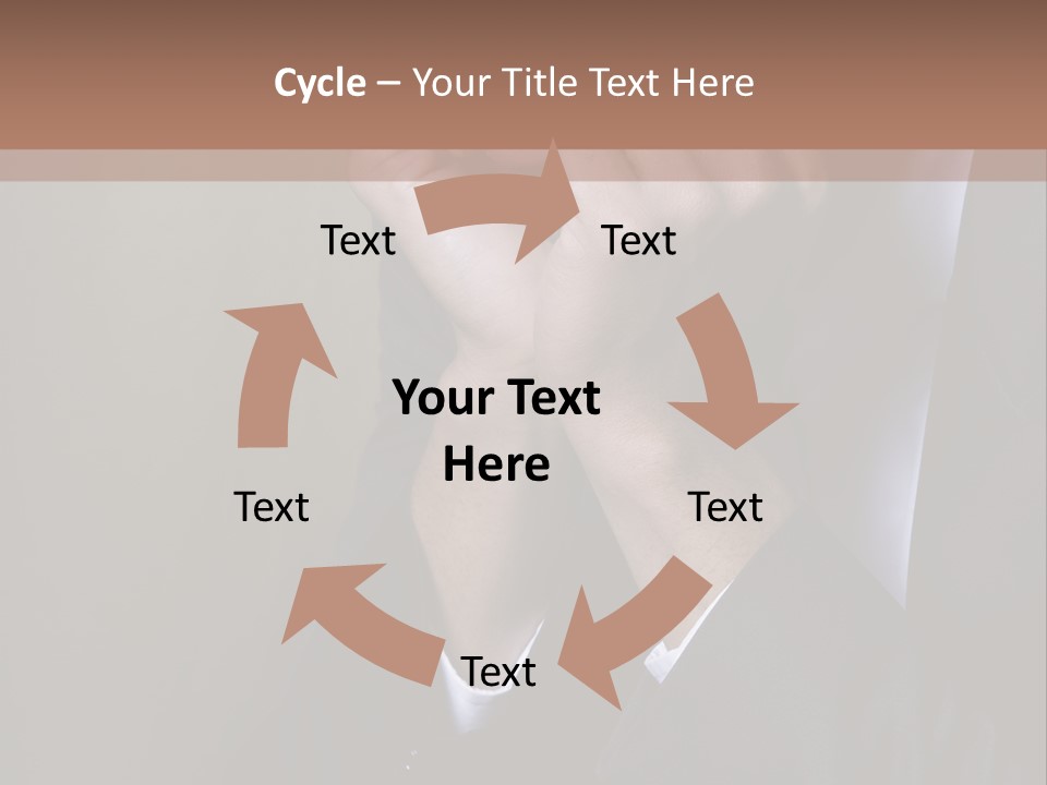 A Sad Businessman Rests His Hands On His Chin PowerPoint Template