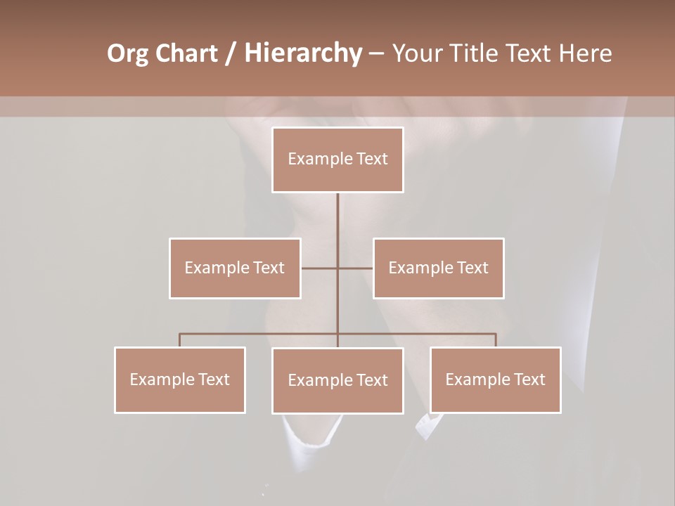 A Sad Businessman Rests His Hands On His Chin PowerPoint Template
