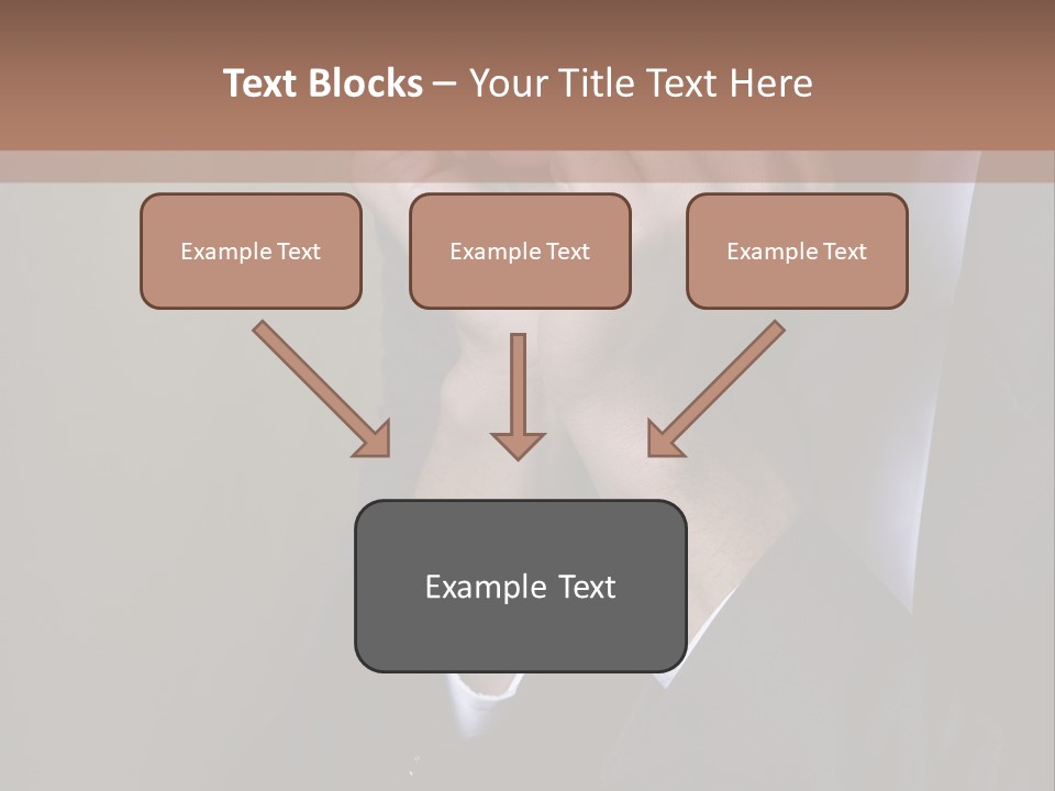A Sad Businessman Rests His Hands On His Chin PowerPoint Template