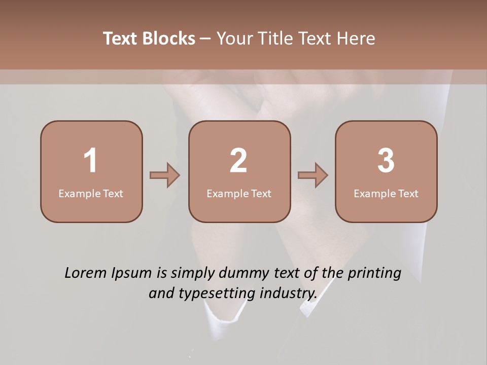 A Sad Businessman Rests His Hands On His Chin PowerPoint Template