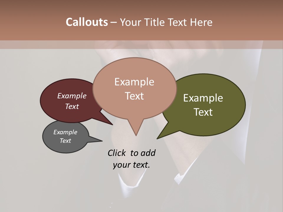 A Sad Businessman Rests His Hands On His Chin PowerPoint Template