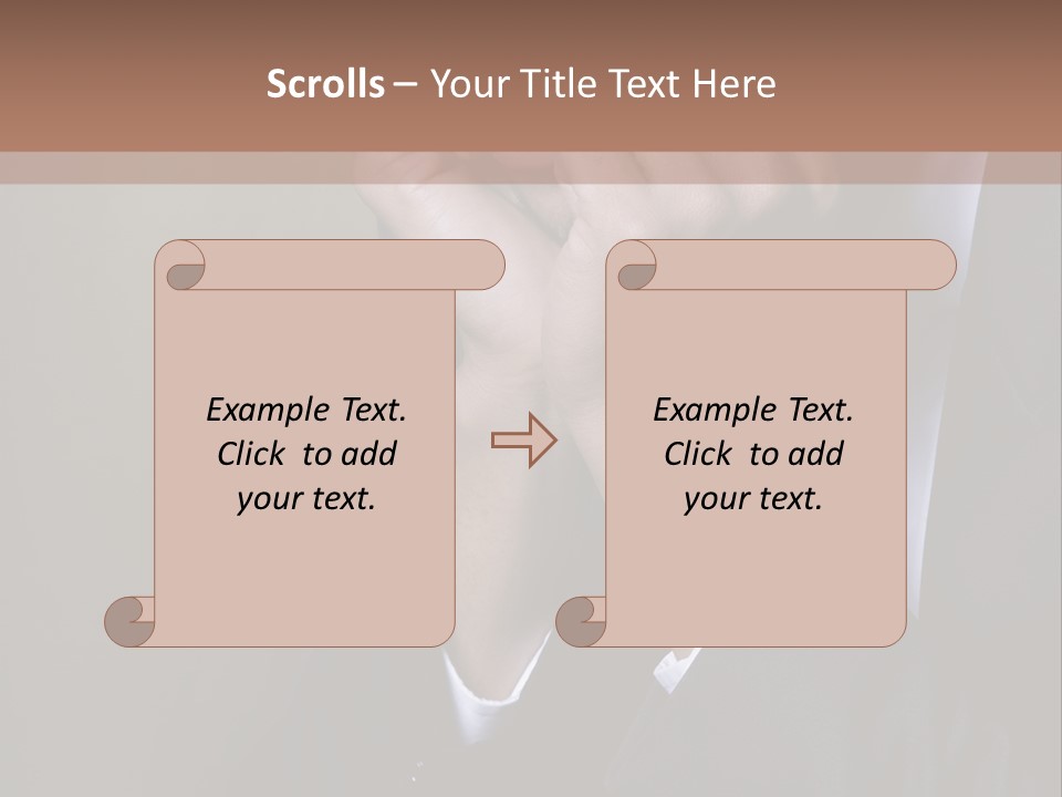 A Sad Businessman Rests His Hands On His Chin PowerPoint Template