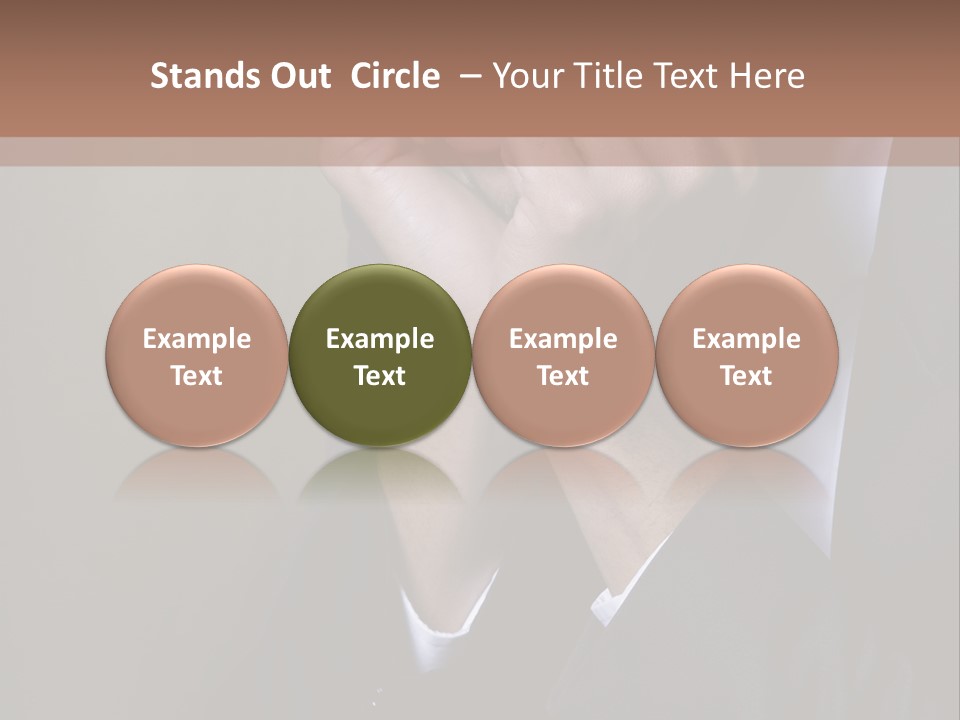 A Sad Businessman Rests His Hands On His Chin PowerPoint Template