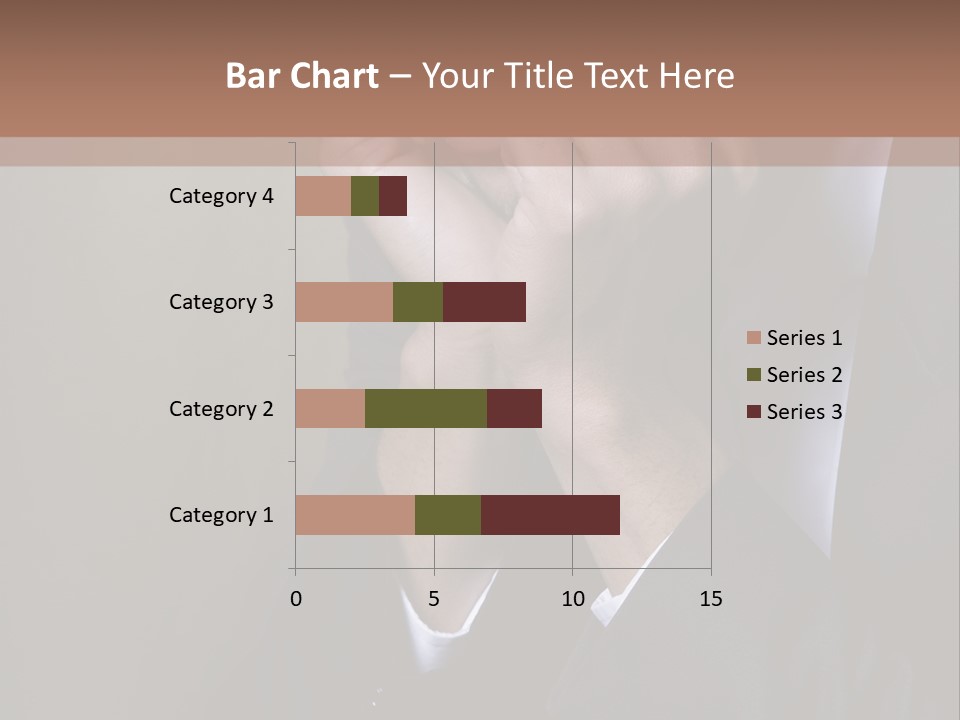 A Sad Businessman Rests His Hands On His Chin PowerPoint Template