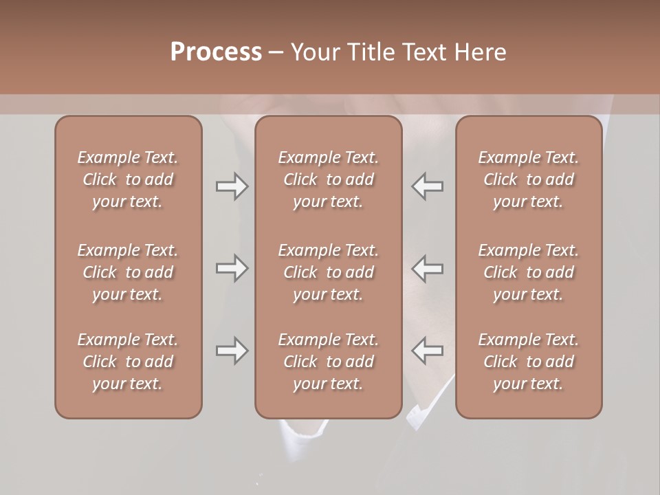 A Sad Businessman Rests His Hands On His Chin PowerPoint Template