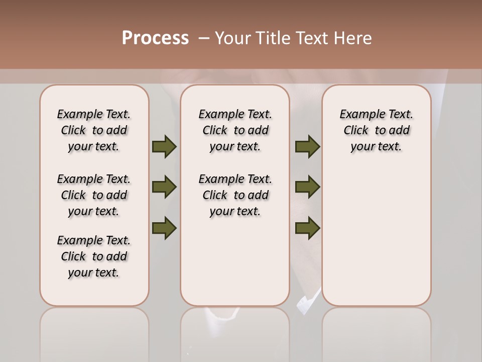 A Sad Businessman Rests His Hands On His Chin PowerPoint Template