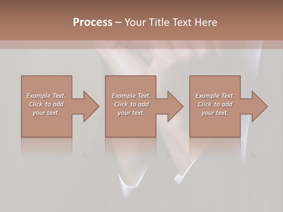 A Sad Businessman Rests His Hands On His Chin PowerPoint Template