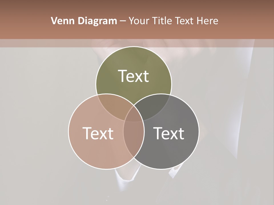 A Sad Businessman Rests His Hands On His Chin PowerPoint Template