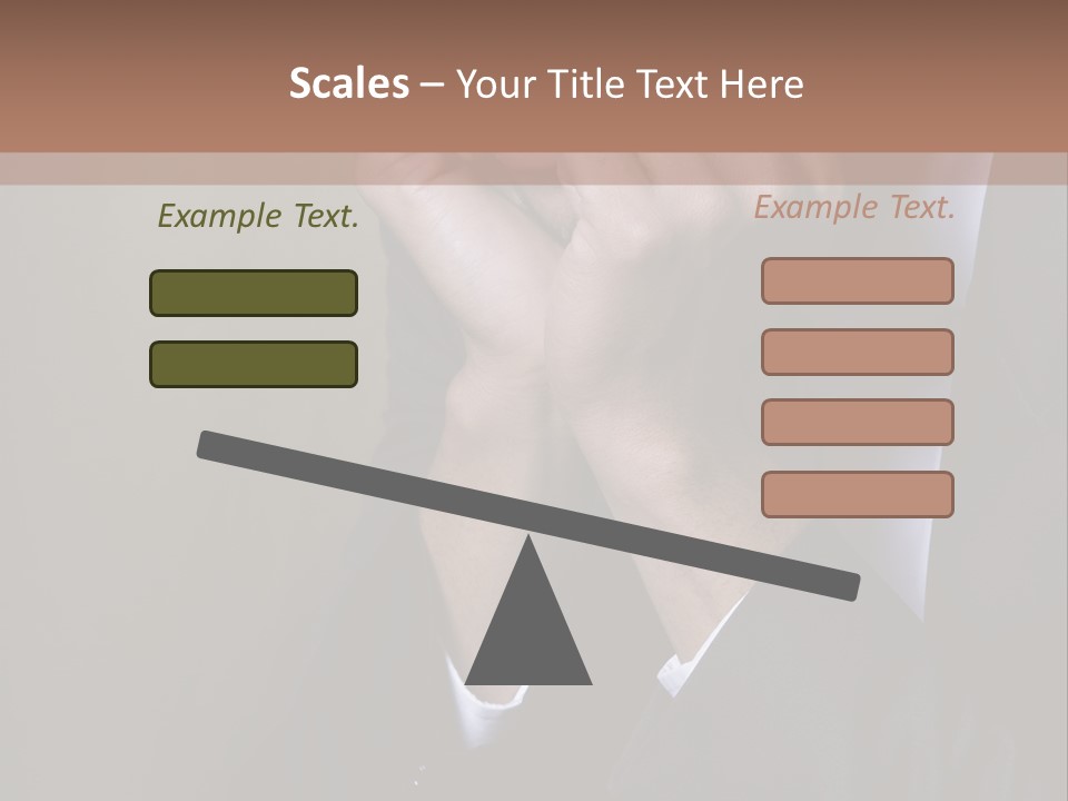 A Sad Businessman Rests His Hands On His Chin PowerPoint Template