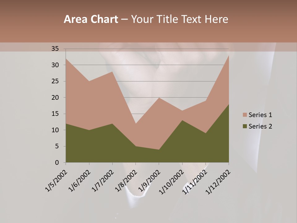 A Sad Businessman Rests His Hands On His Chin PowerPoint Template