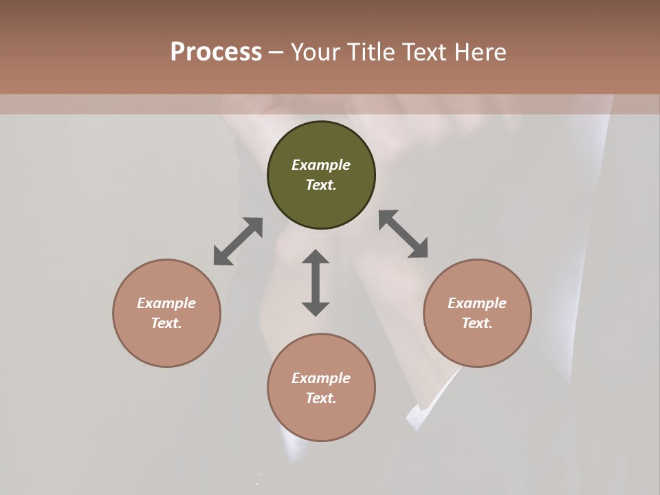 A Sad Businessman Rests His Hands On His Chin PowerPoint Template