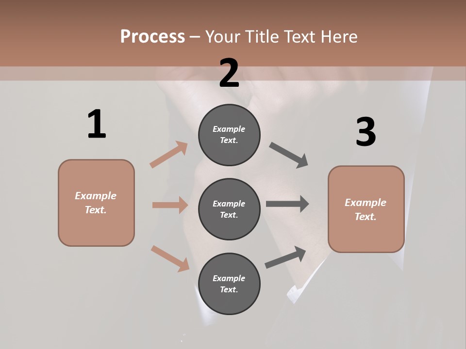 A Sad Businessman Rests His Hands On His Chin PowerPoint Template
