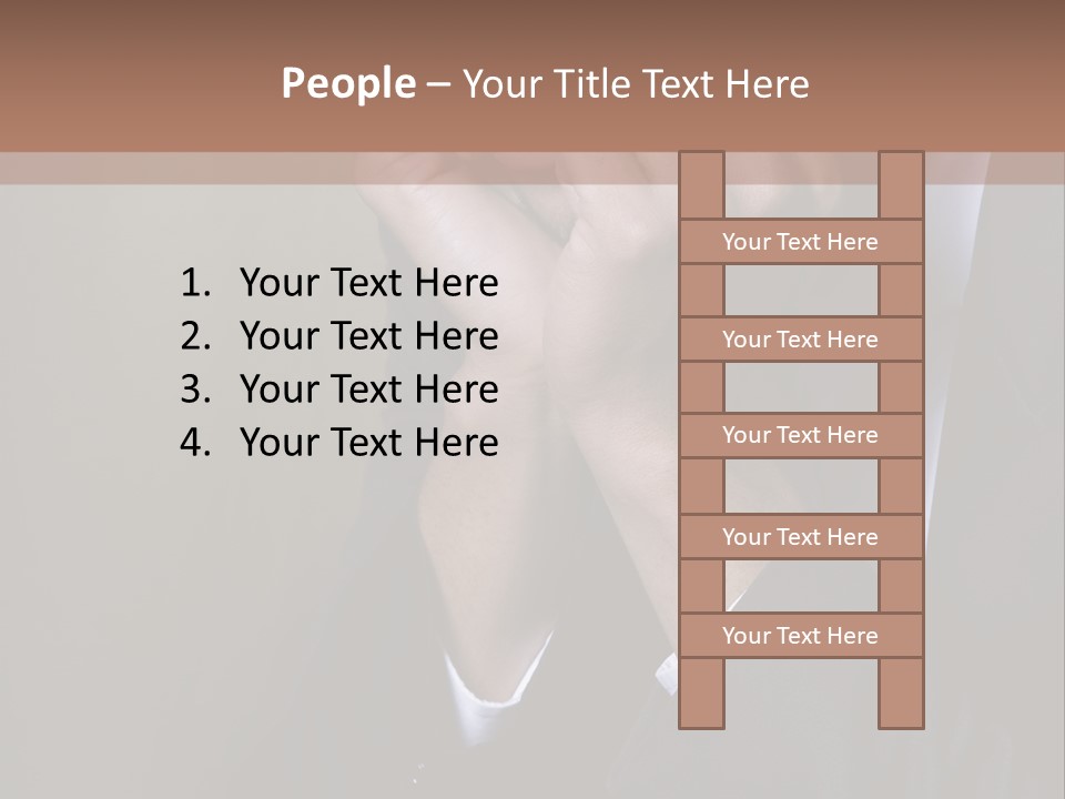 A Sad Businessman Rests His Hands On His Chin PowerPoint Template