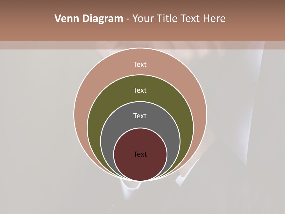 A Sad Businessman Rests His Hands On His Chin PowerPoint Template