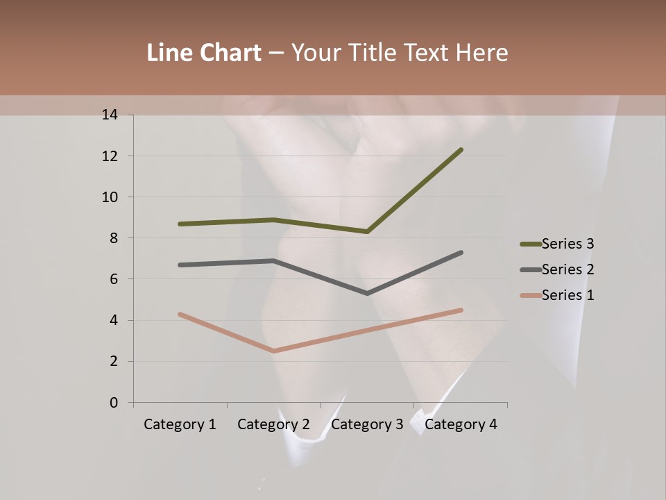 A Sad Businessman Rests His Hands On His Chin PowerPoint Template