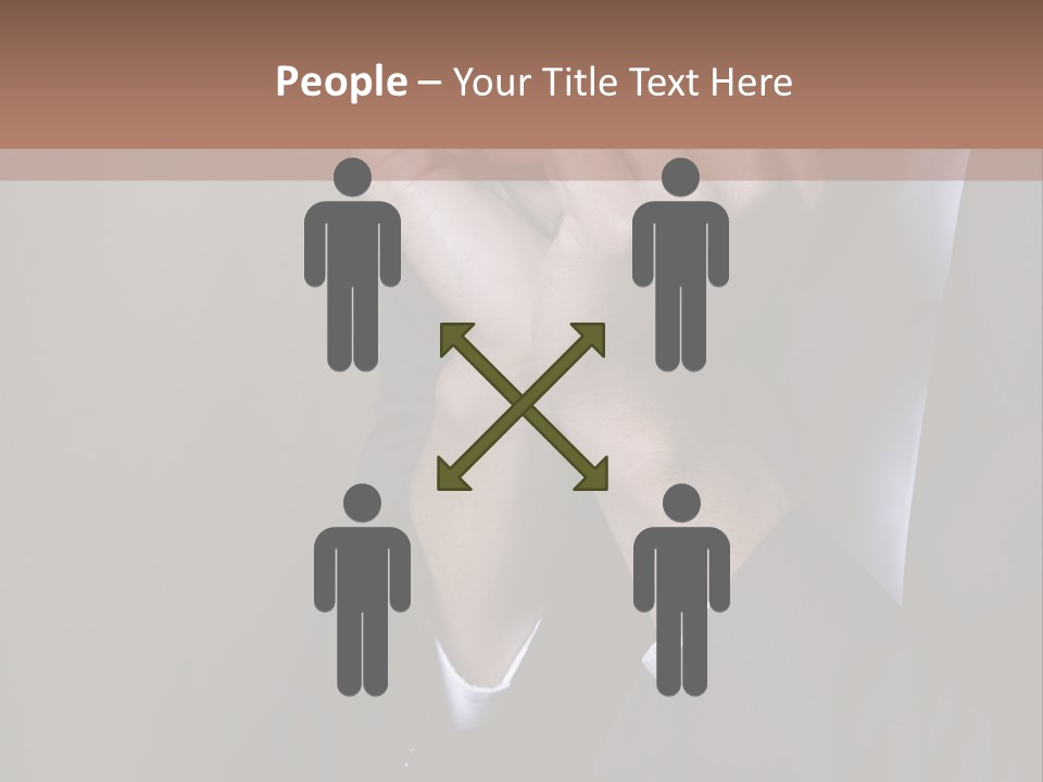 A Sad Businessman Rests His Hands On His Chin PowerPoint Template