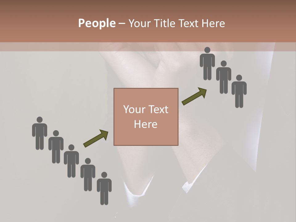 A Sad Businessman Rests His Hands On His Chin PowerPoint Template