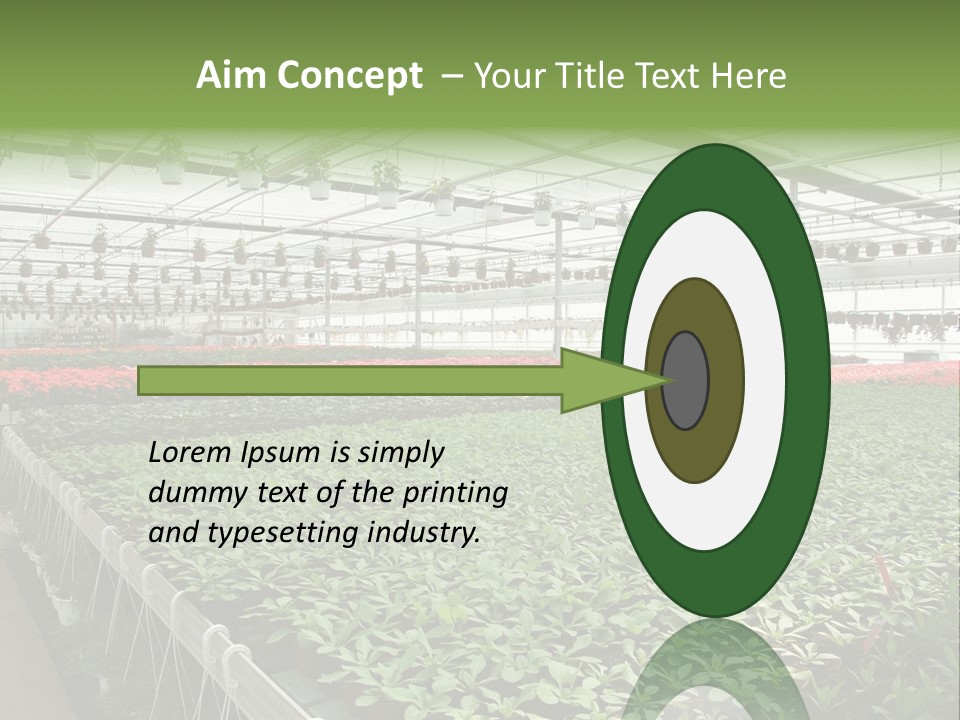 Flowers In Greenhouse PowerPoint Template