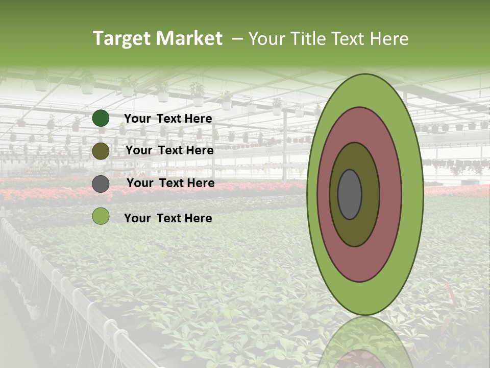 Flowers In Greenhouse PowerPoint Template