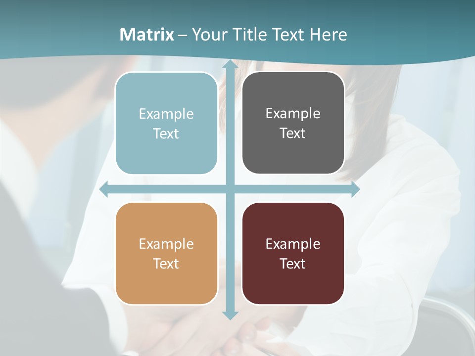 Two Businesspeople, Or Business Person And Client Handshaking At Office PowerPoint Template