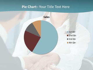 Two Businesspeople, Or Business Person And Client Handshaking At Office PowerPoint Template