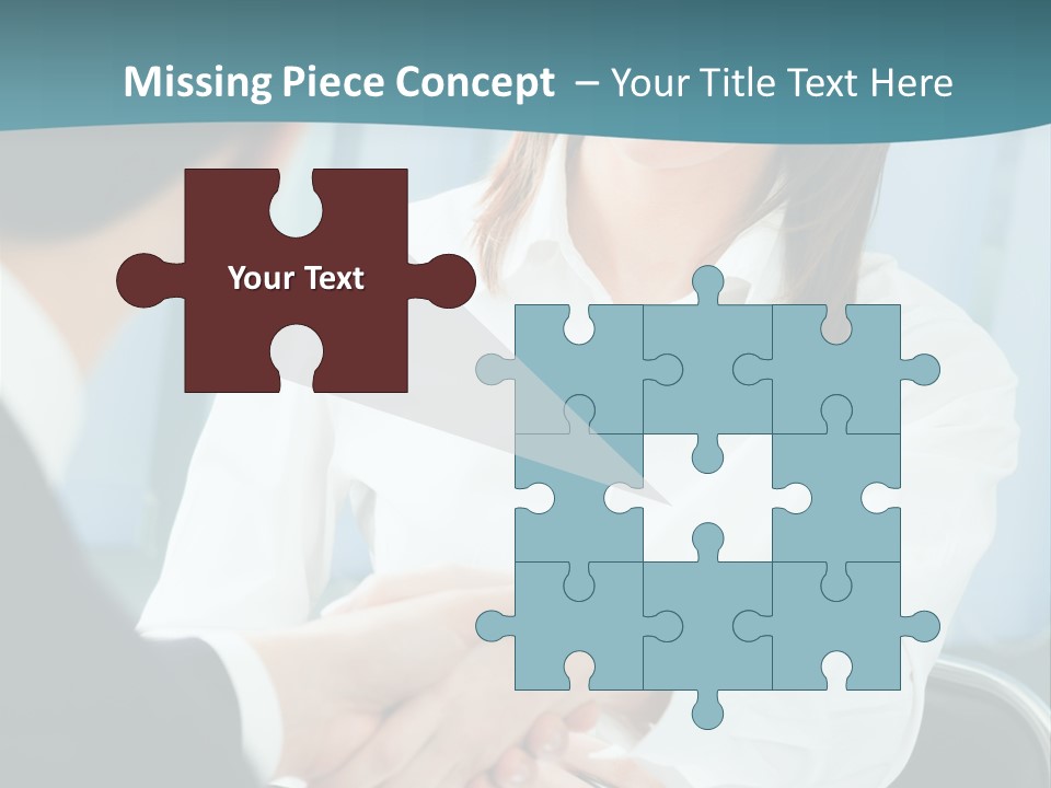 Two Businesspeople, Or Business Person And Client Handshaking At Office PowerPoint Template