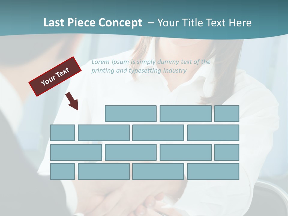 Two Businesspeople, Or Business Person And Client Handshaking At Office PowerPoint Template