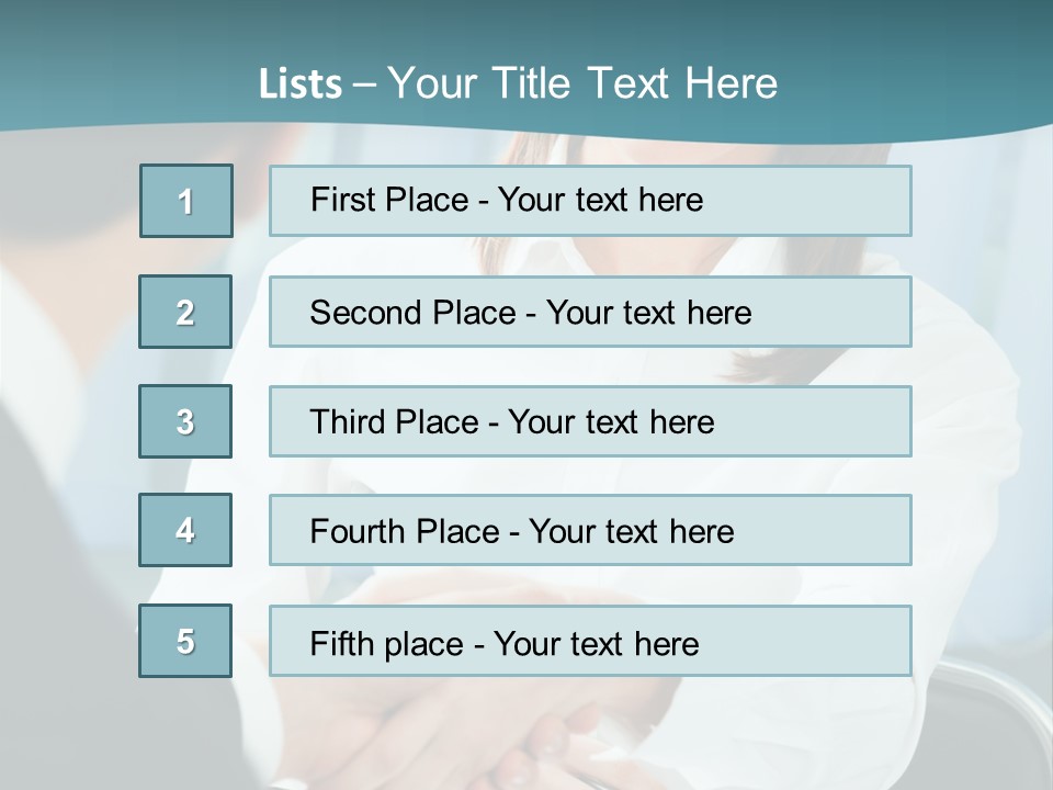Two Businesspeople, Or Business Person And Client Handshaking At Office PowerPoint Template