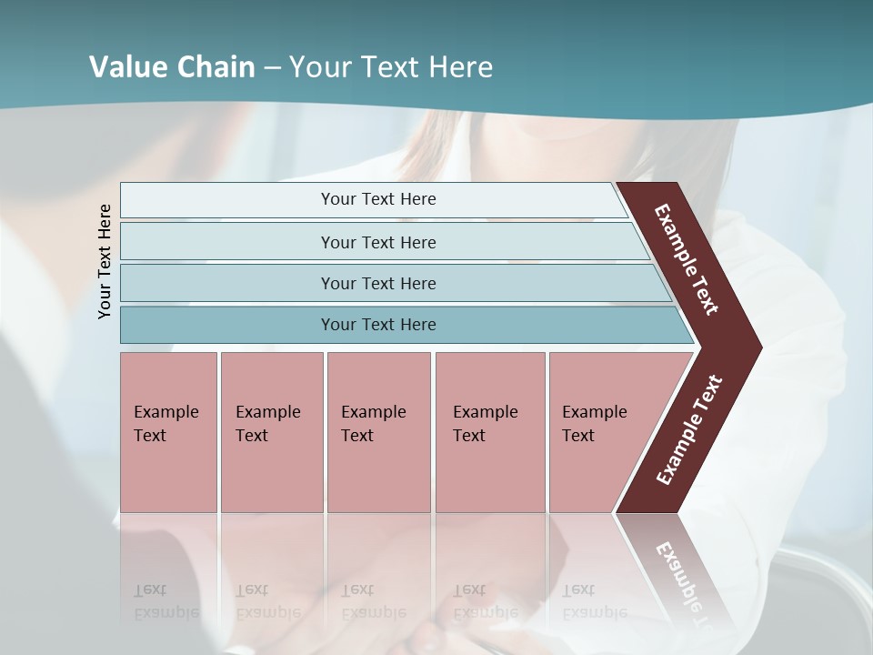 Two Businesspeople, Or Business Person And Client Handshaking At Office PowerPoint Template
