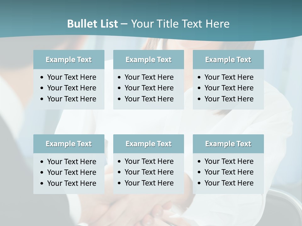 Two Businesspeople, Or Business Person And Client Handshaking At Office PowerPoint Template