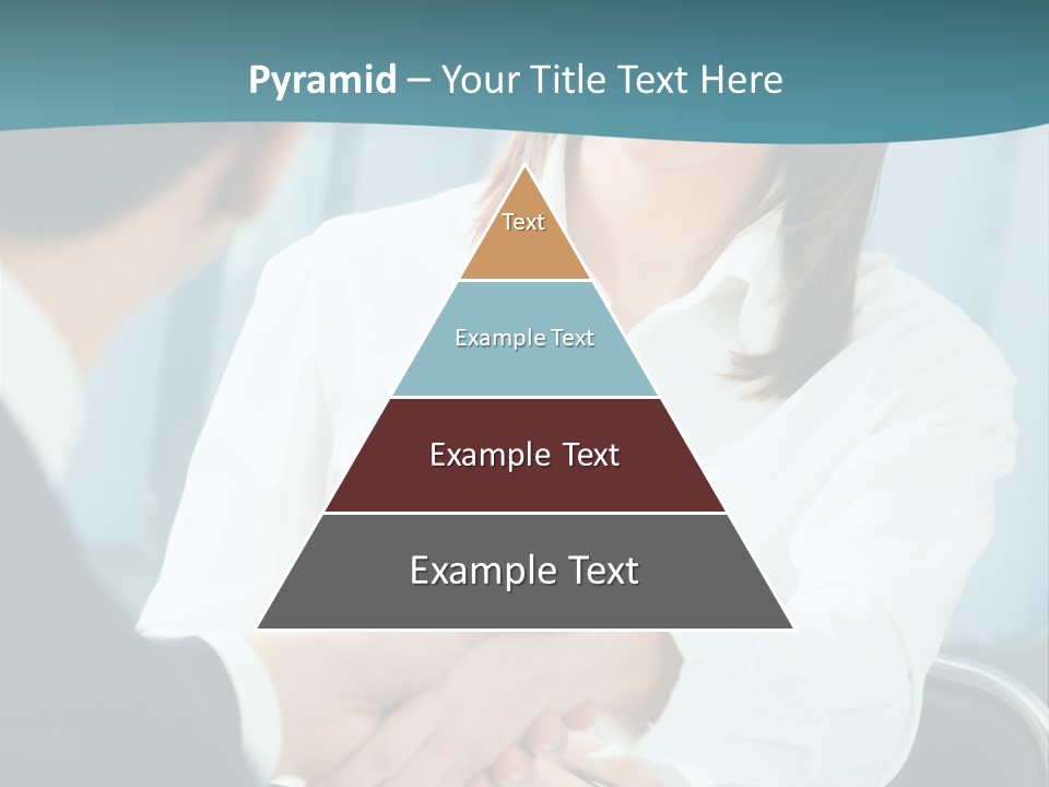 Two Businesspeople, Or Business Person And Client Handshaking At Office PowerPoint Template
