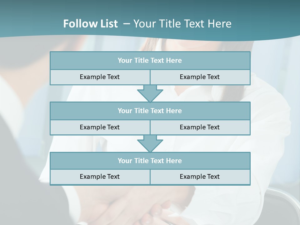 Two Businesspeople, Or Business Person And Client Handshaking At Office PowerPoint Template