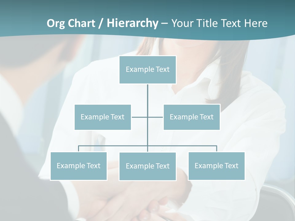 Two Businesspeople, Or Business Person And Client Handshaking At Office PowerPoint Template