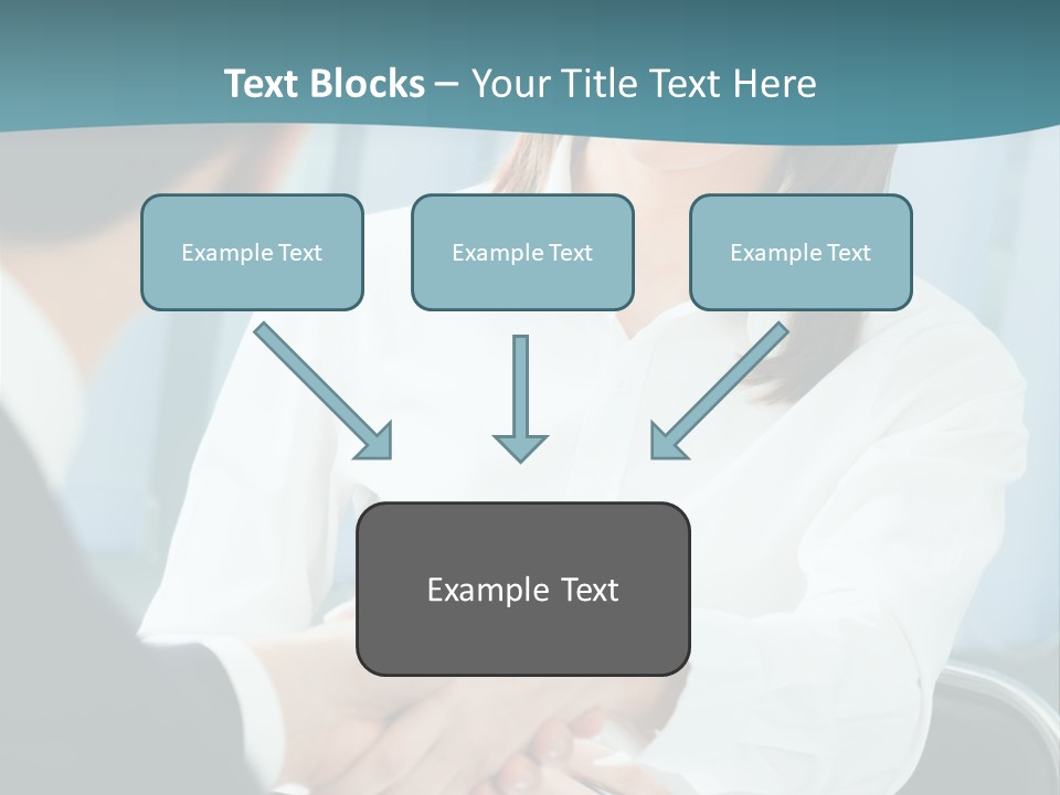 Two Businesspeople, Or Business Person And Client Handshaking At Office PowerPoint Template