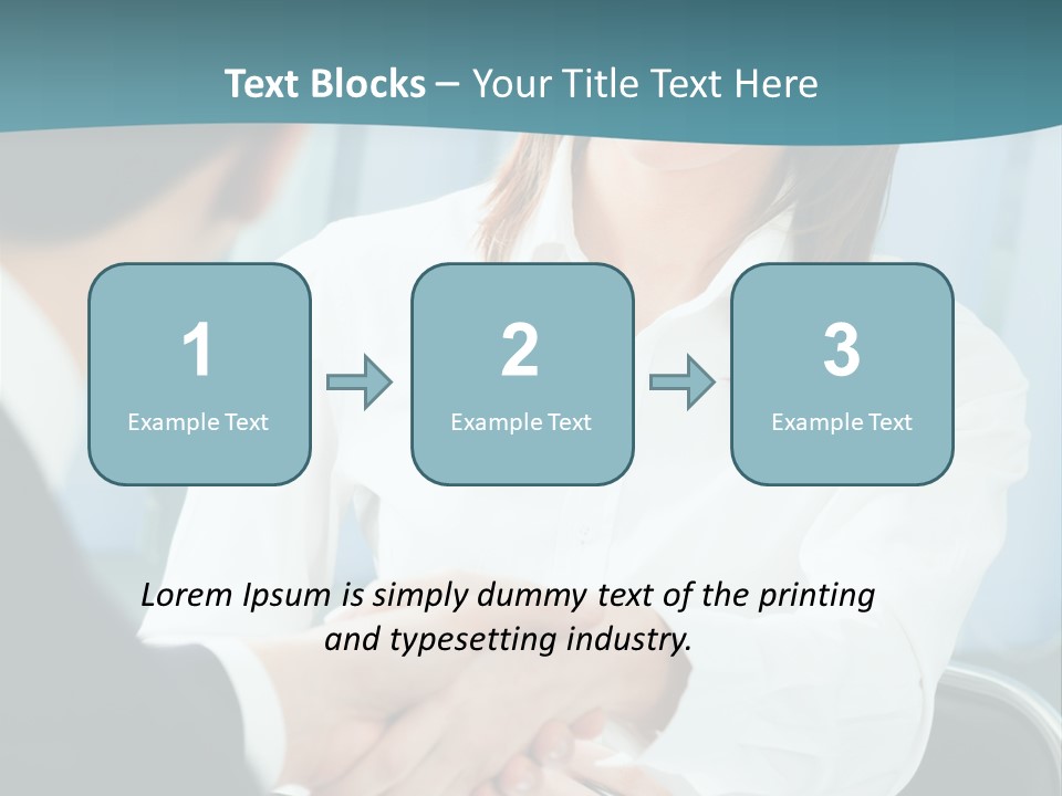 Two Businesspeople, Or Business Person And Client Handshaking At Office PowerPoint Template
