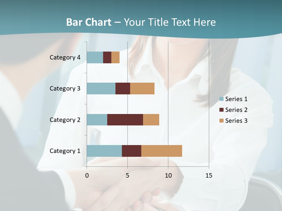Two Businesspeople, Or Business Person And Client Handshaking At Office PowerPoint Template