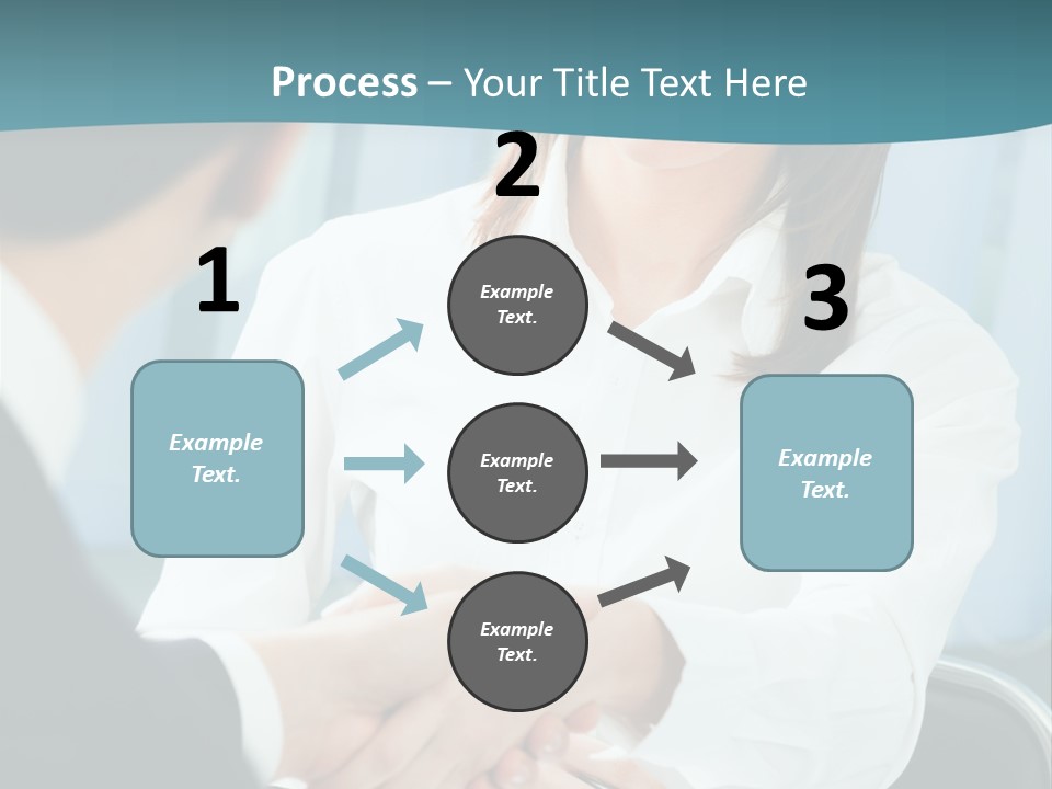 Two Businesspeople, Or Business Person And Client Handshaking At Office PowerPoint Template