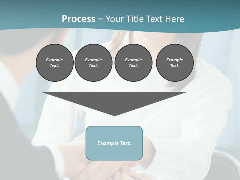 Two Businesspeople, Or Business Person And Client Handshaking At Office PowerPoint Template