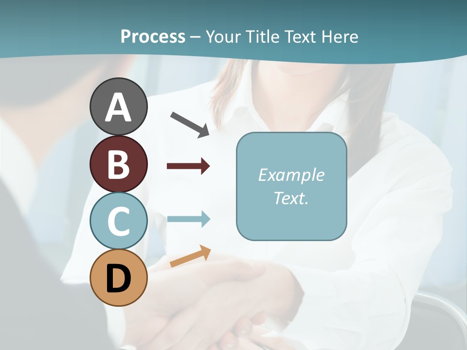 Two Businesspeople, Or Business Person And Client Handshaking At Office PowerPoint Template