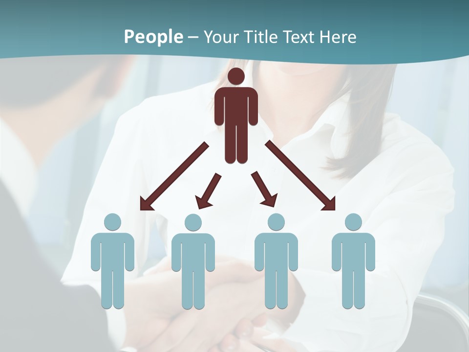 Two Businesspeople, Or Business Person And Client Handshaking At Office PowerPoint Template