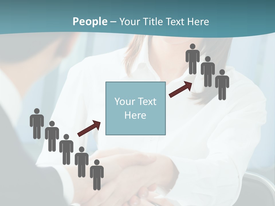 Two Businesspeople, Or Business Person And Client Handshaking At Office PowerPoint Template