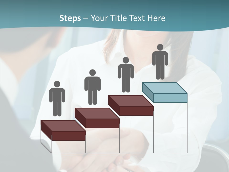 Two Businesspeople, Or Business Person And Client Handshaking At Office PowerPoint Template