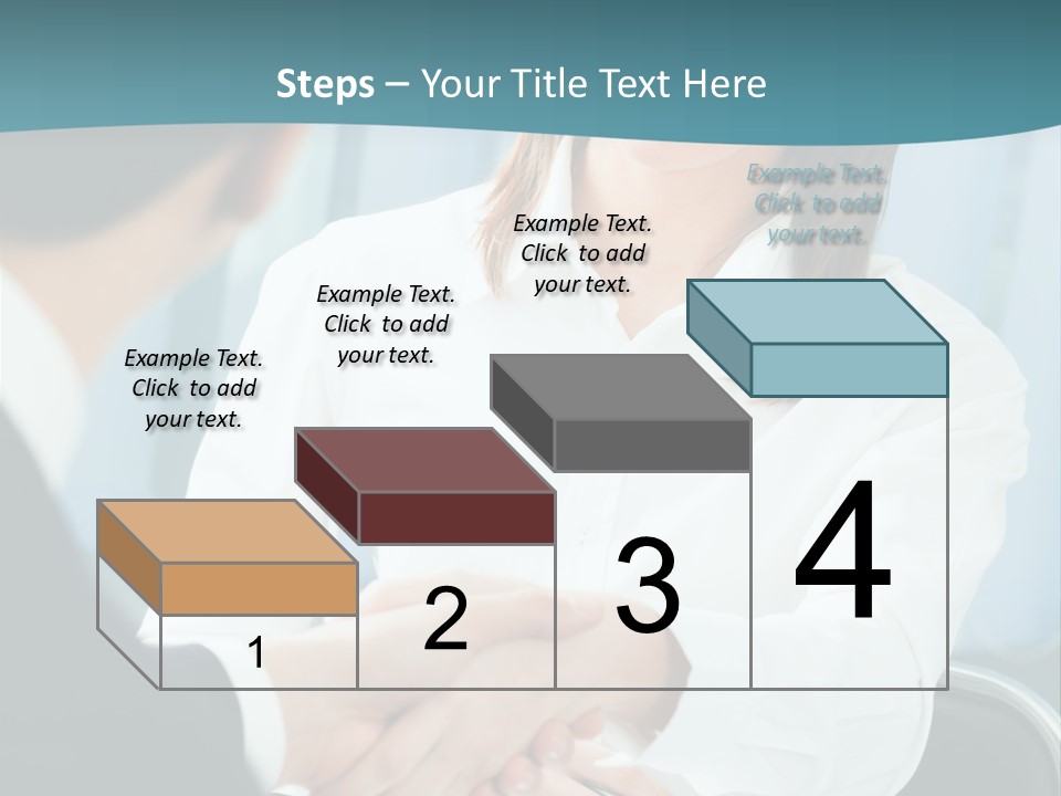 Two Businesspeople, Or Business Person And Client Handshaking At Office PowerPoint Template