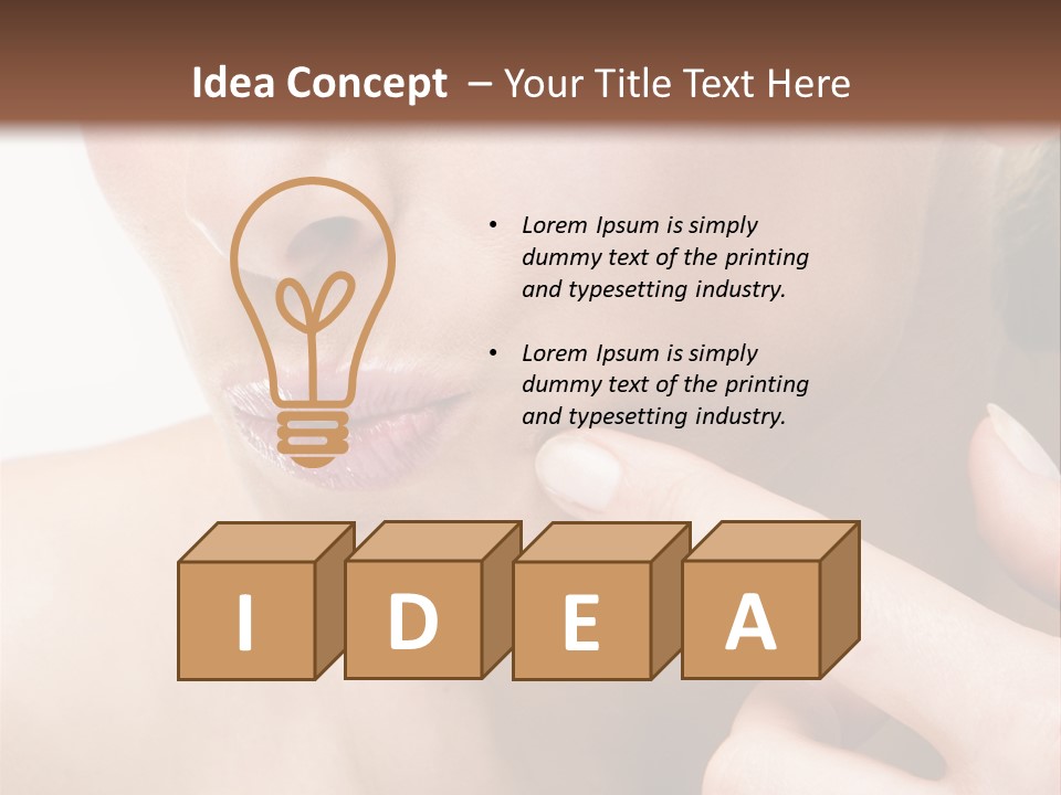 Pimple , Spot On Beauty Woman Face PowerPoint Template