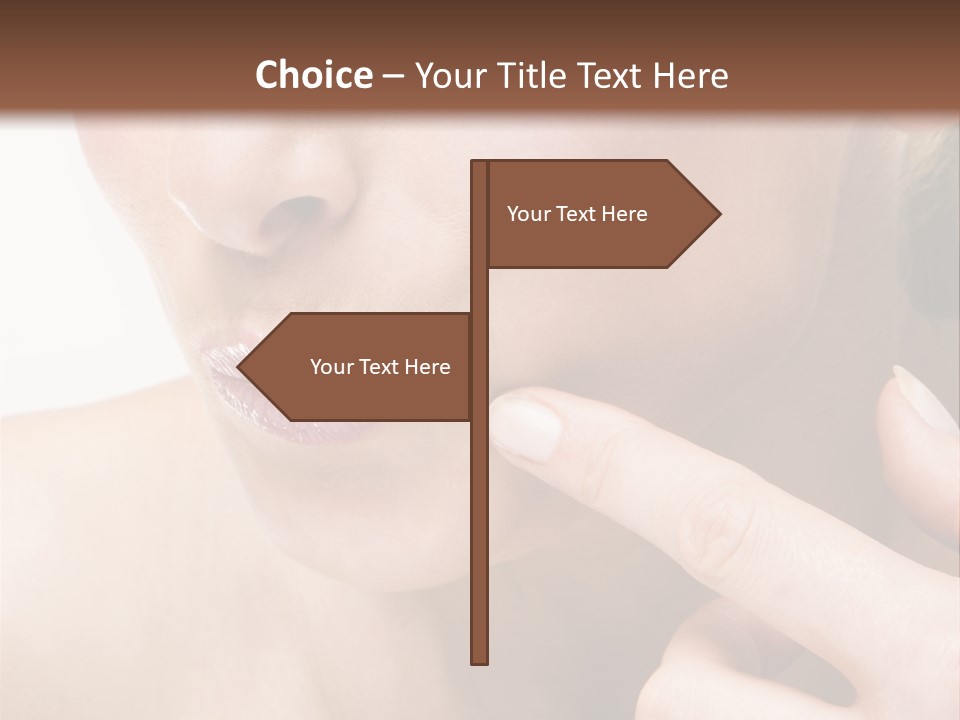 Pimple , Spot On Beauty Woman Face PowerPoint Template