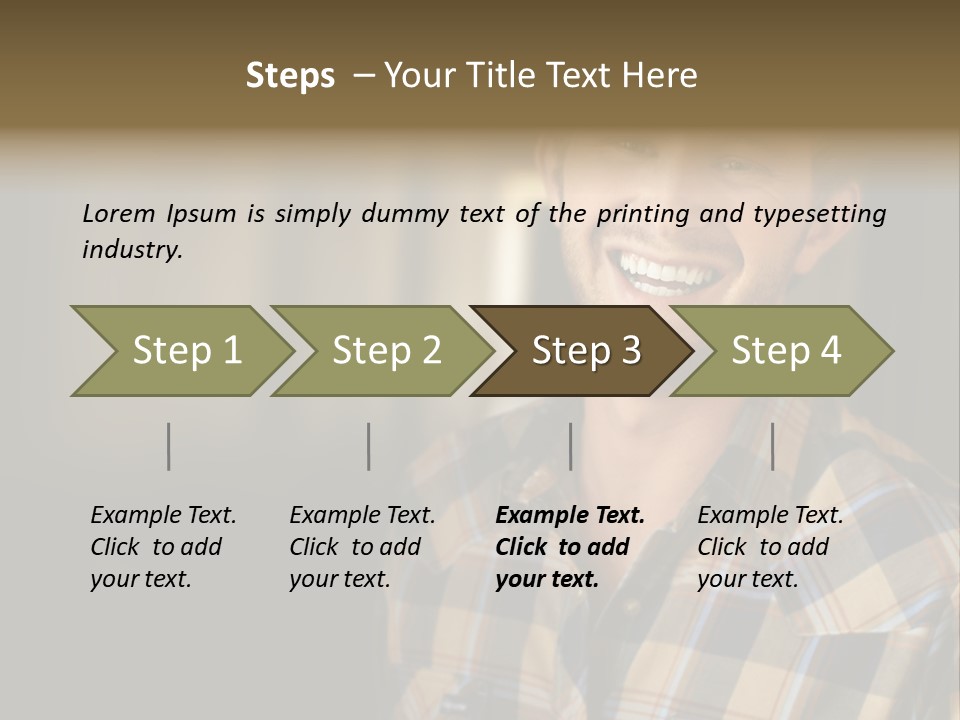 Young Happy Man With Big Smile PowerPoint Template